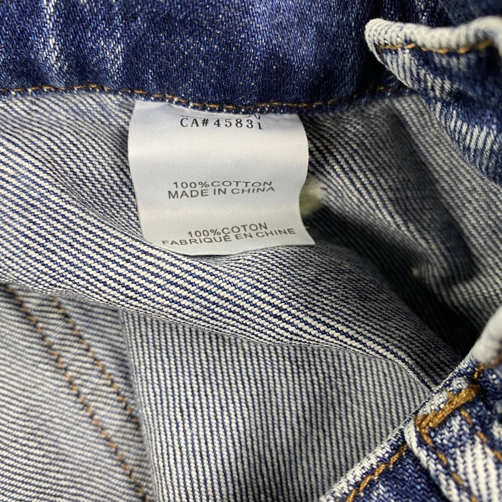 Sandrine Rose Jeans Womens 24 Blue Straight Wide Leg Button Fly Buckle Back - Picture 9 of 16